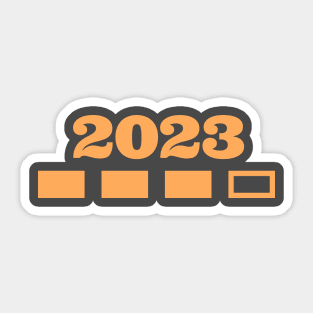 2023 new year t-shirt with progress bar Sticker